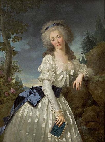 Antoine Vestier Portrait of a Lady with a Book, Next to a River Source